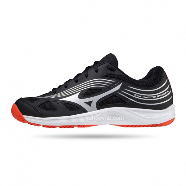 Giày Cầu Lông Mizuno Cyclone Speed 3 - Đen Bạc Đỏ Chính Hãng